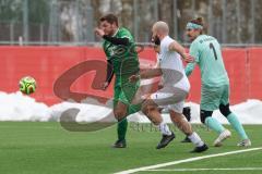 AUDI - Schanzer Amateurcup - Finale -  2026  - SV Hundszell - SV Denkendorf - Matthias Pickl grün Denkendorf - Gabriel Hägel TW Hundszell - Marcel Nicht weiss Hundszell - Foto: Meyer Jürgen