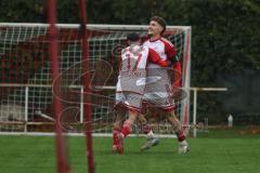Kreisklasse - Saison 2025/26- Türk SV Ingolstadt - SC Steinberg-  - Enis Kuqanaj weiss Türkisch schiesst den 1:0 Führungstreffer -jubel  - Foto: Meyer Jürgen