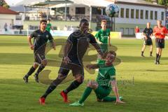 Testspiel - SV Manching - TSV Jetzendorf - Schäffler Alexander grün Jetzendorf  - Diallo Mamadou schwarz Manching - Foto: Jürgen Meyer