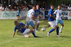 Kreisklasse - Saison 2024/25- TSV Großmehring - SV Oberstimm - Nico Zirngibl weiss Oberstimm - Michael Kaps blau Großmehring - Foto: Meyer Jürgen