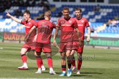 3. Liga - Saison 2025/26 - TSG Hoffenheim II - FC Ingolstadt 04  - Marcel Costly (Nr.22 - FCI) schiesst den 0:2 Führungstreffer - jubel - XXXXX - Foto: Meyer Jürgen