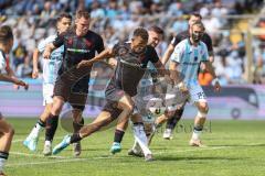 3. Liga; TSV 1860 München - FC Ingolstadt 04; Zweikampf Kampf um den Ball Marcel Costly (22, FCI) Simon Lorenz (32, FCI) Haugen Sigurd (22 TSV) Hobsch Patrick (34 TSV)