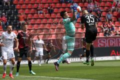 2.BL; FC Ingolstadt 04 - 1. FC Heidenheim; Torwart Müller Kevin (1, FCH) Filip Bilbija (35, FCI) Torchance Kopfball