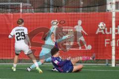 2. Bundesliga Frauen - Saison 2025/26 - FC Ingolstadt 04 Frauen - FSV Mainz - Nina Penzkofer (Nr.29 - FC Ingolstadt Frauen I) bei einer Torchance die sie vergibt - Donner Anna blau Mainz - Matsumoto Mamiko Torwart Mainz - XXXXX - Foto: Meyer Jürgen