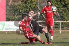 Kreisklasse - Saison 2024/25- Türkisch SV Ingolstadt - TSV Gaimersheim II - Josip Kujundzic rot Türkisch - Philipp Dosch schwarz Gaimersheim - Foto: Meyer Jürgen