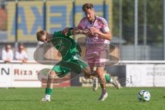 Bezirksliga - Saison 2025/26- TSV Gaimersheim - SVA Palzing - Dennis Hüttinger (Nr.7 - TSV Gaimersheim) - Michael Tafelmaier grün Palzing #23 - Foto: Meyer Jürgen