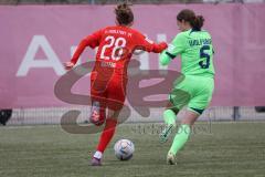 2. Fußball-Liga - Frauen - Saison 2022/2023 - FC Ingolstadt 04 - VFL Wolfsburg II - Villena Scheffler (Nr.28 - FCI Frauen) - Jonietz Maria grün Wolfsburg - Foto: Meyer Jürgen