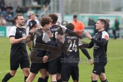 Bezirksliga - Saison 2024/25 - FC Gerolfing - VFB Eichstätt II - Der 0:1 Führungstreffer durch Samuel Schmid schwarz Eichstätt - jubel -  - XXXXX - Foto: Meyer Jürgen