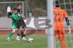 Bezirksliga - Saison 2024/25- FC Fatih - VFB Eichstätt II  - Alexander Meier grün Eichstätt  - Dardan Berisha schwarz Fatih - Ömer Illgen Torwart FAtihFoto: Meyer Jürgen