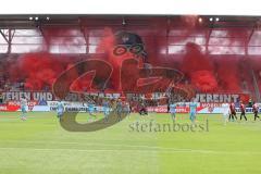 3.Liga - Saison 2022/2023 - FC Ingolstadt 04 -  SV Wehen Wiesbaden - Choreo - Banner - Südkurve -  Foto: Meyer Jürgen