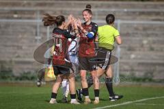 2. Bundesliga Frauen - Saison 2026/27  - FC Ingolstadt 04 Frauen - VFL Bochum -  Der 1:0 Führungstreffer durch - Stefanie Reischmann (Nr.24 - FCI Frauen) - jubel -  Emma Kusch (Nr.9 - FCI Frauen)- Foto: Meyer Jürgen