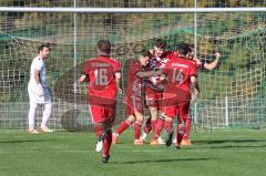 Kreisklasse - Saison 2022/2023 - SV Lippertshofen - SV Stammham - Der 0:1 Führungstreffer durch Simon Renn #15 rot Stammham - jubel - Foto: Meyer Jürgen