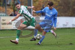 Landesliga - Saison 2025/26 - SV Manching - VFB Durach - Leon Peric (Nr.20 - SV Manching) - Gruber Christoph blau Durach  - Foto: Meyer Jürgen
