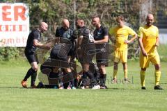 Kreisklasse - Saison 2023/2024 - GW Ingolstadt - FC Gelbelsee - Der 1:0 Führungstreffer per Freistoß durch #27 schwarz Semih Soysal GW Ing - jubel - Ubeyd Demirkol
 #22 GW Ing -  Foto: Meyer Jürgen