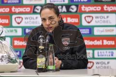 3. Liga; 1. FC Schweinfurt 05 - FC Ingolstadt 04; Pressekonferenz Interview Cheftrainerin Sabrina Wittmann (FCI)