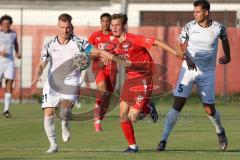 Bayernliga Süd - Saison 2022/2023 - FC Ingolstadt 04 -  TSV Dachau - Krupa Jeroen (Nr.17 - Fc Ingolstadt 04 II) - Kelmendi Arijanit weiss #5 Dachau - Maria Mario weiss #5 Dachau - Foto: Meyer Jürgen