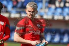 3. Liga; SV Meppen - FC Ingolstadt 04; warmup vor dem Spiel Thomas Rausch (45, FCI)