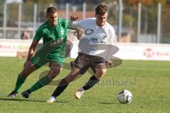 2023_10_22 - Bezirksliga - Saison 2023/24 - TSV Gaimersheim - SV Waldeck - Nicolae Nechita (Nr.19 - Gaimersheim) - Luca Wittmann weiss Waldeck - Foto: Meyer Jürgen