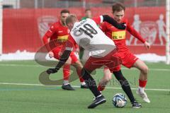 Schanzer Amateurcup 2026 - TSV Kösching - TSV Wolnzach-  - Ibo Miller weiss Wolnzach - Benedikt Schneeberger rot Kösching - Foto: Meyer Jürgen