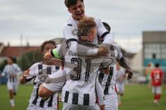 Bayernliga Nord - Saison 2026/27 - FC Ingolstadt 04 II - ASV Cham -  Der 1:0 Führungstreffer durch - Fabio Riedl weiss FCI - jubel - Timo Hengmith (Nr.10 - FCI II) - Foto: Meyer Jürgen