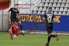 3.Liga - Saison 2022/2023 - SC Freiburg II - FC Ingolstadt 04 - Dominik Franke (Nr.3 - FCI) - Tobias Schröck (Nr.21 - FCI) - Foto: Meyer Jürgen