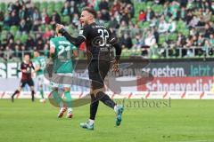 2.BL; SV Werder Bremen - FC Ingolstadt 04; Patrick Schmidt (32, FCI) ärgert sich Tor Chance verpasst