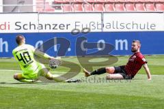 3. Liga - FC Ingolstadt 04 - TSV 1860 München - Marc Stendera (10, FCI) überwindet Torwart Kretzschmar Tom (40, 1860) und erzielt das 2:0 Schuß Tor Jubel