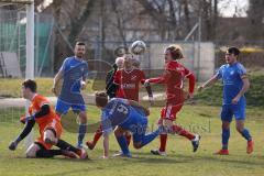 Kreisliga - Saison 2022/2023 - TSV Baar/Ebenhausen - SV Hundszell - Matthias Weinzierl blau #9 Hundszell - Markus Lindauer Torwart Ebenhausen - Foto: Meyer Jürgen