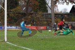 BZL - Oberbayern Nord - SV Manching - SV Kasing -  Der 2:0 Führungstreffer durch Rybalko Johann grün Manching - jubel - Heisler Maximilian rot Kasing - Patrick Lücking Torwart Kasing - Foto: Jürgen Meyer