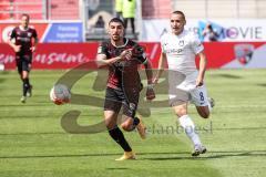 2.BL; FC Ingolstadt 04 - 1. FC Heidenheim; Neuzugang Nassim Boujellab (8, FCI) Geipl Andreas (8, FCH) Zweikampf