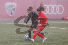 Frauen - Bayernliga - U17 - B-Junioren -  FC Ingolstadt 04 II - FC Forstern - Sophie Bauer rot FCI - Eisenbarth Luise schwarz Forstern -  Foto: Meyer Jürgen