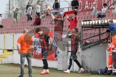 Bayernliga Nord - Saison 2024/25 - FC Ingolstadt 04 II - Würzburger FV 04 - Fans beim Einlauf  - XXXXX - Foto: Meyer Jürgen