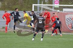 Bayernliga Süd - Saison 2021/2022 - FC Ingolstadt 04 II - TürkAugsburg - Markus Ponath Torwart (#1 FCI) greift beim Eckball daneben - Foto: Meyer Jürgen