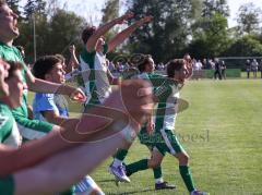 Relegation - Saison 2025/26 - SV Karlskron - FC Geisenfeld - Das Spiel ist aus - Geisenfeld steigt auf - jubel- Foto: Meyer Jürgen