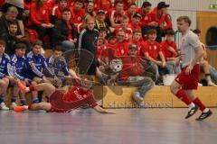 Lotto Bayern Hallencup - Saison 2024/25 - Türk SV Ingolstadt - TSV Rosenheim - Arjon Kryeziu rot Türkisch  - Michael Summerer weiss Rosenheim - Foto: Meyer Jürgen