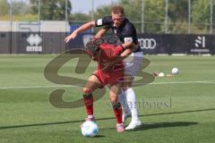 * Testspiel - Saison 2025/26 - FC Ingolstadt 04 - FSV Zwickau - Yann Sturm (Nr.7 - FC Ingolstadt 04) - Oliver Fobassam (Nr.22 - FSV Zwickau) - Foto: Meyer Jürgen