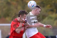 2023_10_28 - Bayernliga Nord - Saison 2023/24 - FC Ingolstadt 04 II - ASV Cham - Herbert Paul rot FCI - Lukas Leutner weiss Cham - Foto: Meyer Jürgen