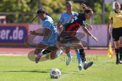 *** 2. Bundesliga Frauen - Saison 2025/26 - FC Ingolstadt 04 Frauen - Victoria Berlin - Annika Kömm (Nr.25 - FC Ingolstadt Frauen I) - Hahn Maya Ruby blau Berlin - Foto: Meyer Jürgen