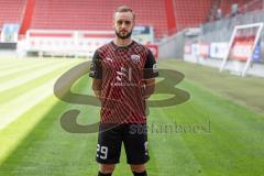 David Kopacz (29, FCI) ; FC Ingolstadt 04;
3.Liga, Porträttermin 2023/2024