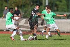 Bezirksliga - Saison 2025/26 - FC Fatih Ingolstadt - TSV Gaimersheim - Hakan Düzgün (Nr.25 - TSV Gaimersheim) - Emre Berk grün Fatih - Foto: Meyer Jürgen