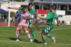 Bezirksliga - Saison 2025/26- TSV Gaimersheim - SVA Palzing - Denis Janjic (Nr.31 - TSV Gaimersheim) - Marcel Radlmaier grün Palzing - Alexander Schneider grün Palzing  #10 - Foto: Meyer Jürgen