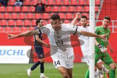 3. Liga; FC Ingolstadt 04 - SpVgg Unterhaching; Tor Jubel Treffer 3:0 Lukas Fröde (34, FCI) Torwart Vollath René (1 SpVgg) Ryan Malone (16, FCI)