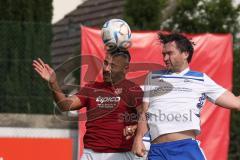 Kreisliga - Saison 2023/2024 - Türk SV Ingolstadt - TSV Mümchsmünster - Halil Balaban rot links Türk SV - Dennis Fuchs weiss M-münster - Foto: Meyer Jürgen