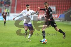 2.BL; FC Ingolstadt 04 - Erzgebirge Aue; Filip Bilbija (35, FCI) Strauß John-Patrick (24 Aue)