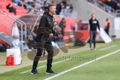 3. Liga; FC Ingolstadt 04 - MSV Duisburg; Cheftrainer Michael Köllner (FCI) an der Seitenlinie, Spielerbank