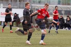 Bayernliga Süd - Saison 2021/2022 - FC Ingolstadt 04 II -  SpVgg Unterhaching - Fabio Meikis #19 FCI - Felix Göttlicher rot Haching - Foto: Meyer Jürgen