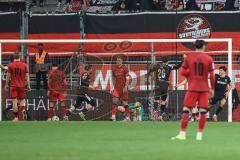 3. Liga; FC Ingolstadt 04 - SC Verl; Tor für Verl Tor Jubel Treffer 0:1 Steczyk Dominik (11 Verl)  Foti Antonio (26 Verl) Taz Berkan (10 Verl) #Simon Lorenz (32, FCI) Lukas Fröde (34, FCI) Max Plath (14 FCI) Torwart Kai Eisele (25, FCI) bleibt verletzt am