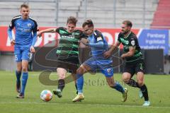 2.BL; Testspiel; FC Ingolstadt 04 - SpVgg Greuther Fürth; Angriff, Zweikampf Kampf um den Ball Dennis Eckert Ayensa (7, FCI) Christiansen Max (13 Fürth) Asta Simon (2 Fürth) Filip Bilbija (35, FCI)