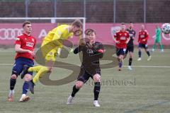 Bayernliga Süd - Saison 2021/2022 - FC Ingolstadt 04 II -  SpVgg Unterhaching - Fabio Meikis #19 FCI - Kevin Darmstädter Torwart Haching - Foto: Meyer Jürgen