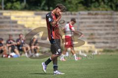 A-Junioren Bundesliga  - Saison 2026/27 - A-Junioren - FC Ingolstadt 04 - Jahn Regensburg - Malik Kaydin rot FCI - so knapp war es - Foto: Meyer Jürgen